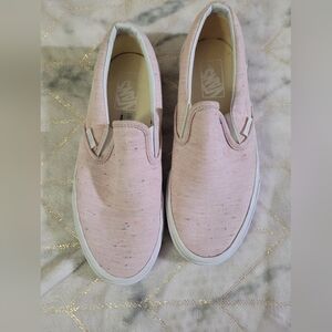 Vans Classic Slip On Speckle Jersey Pink Sneakers Size 8 Women